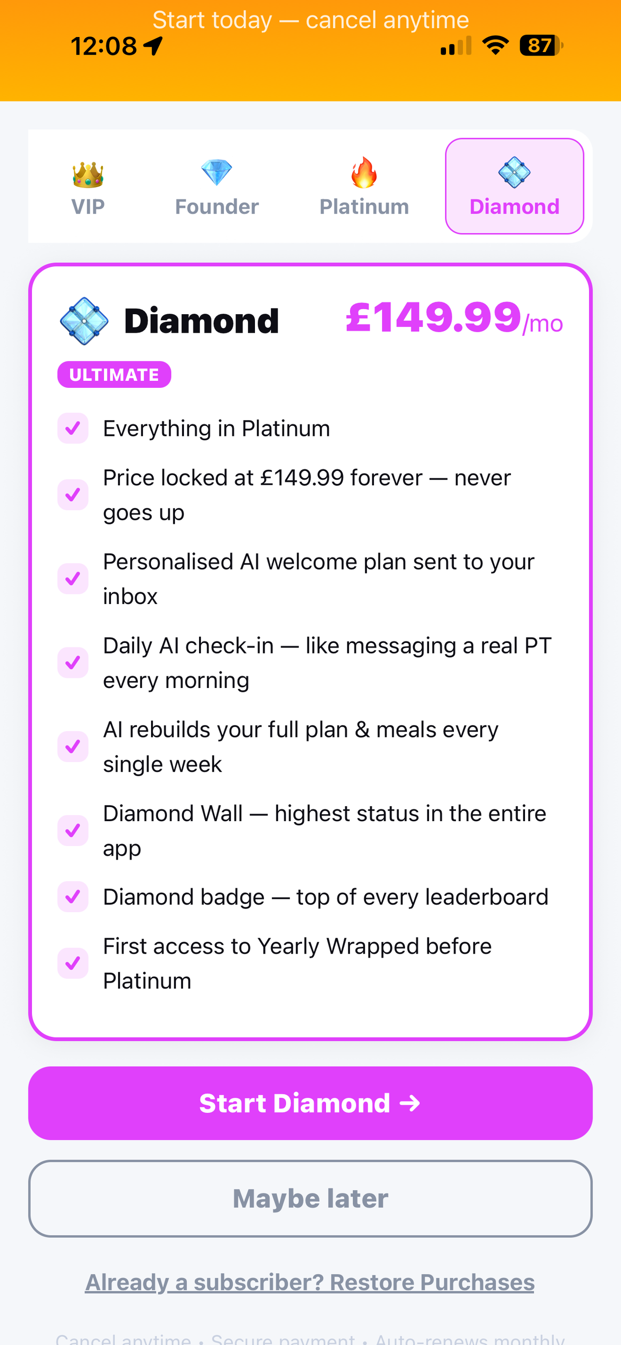 REVIVE Diamond membership