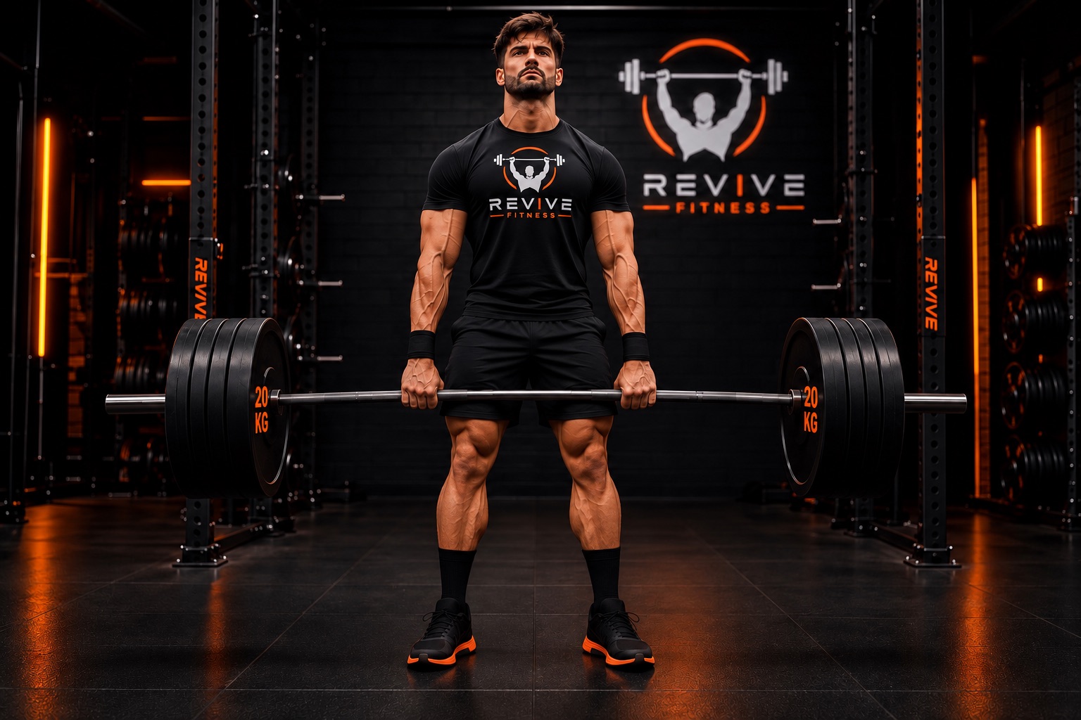 Deadlift lockout: every rep tracked in REVIVE Fitness