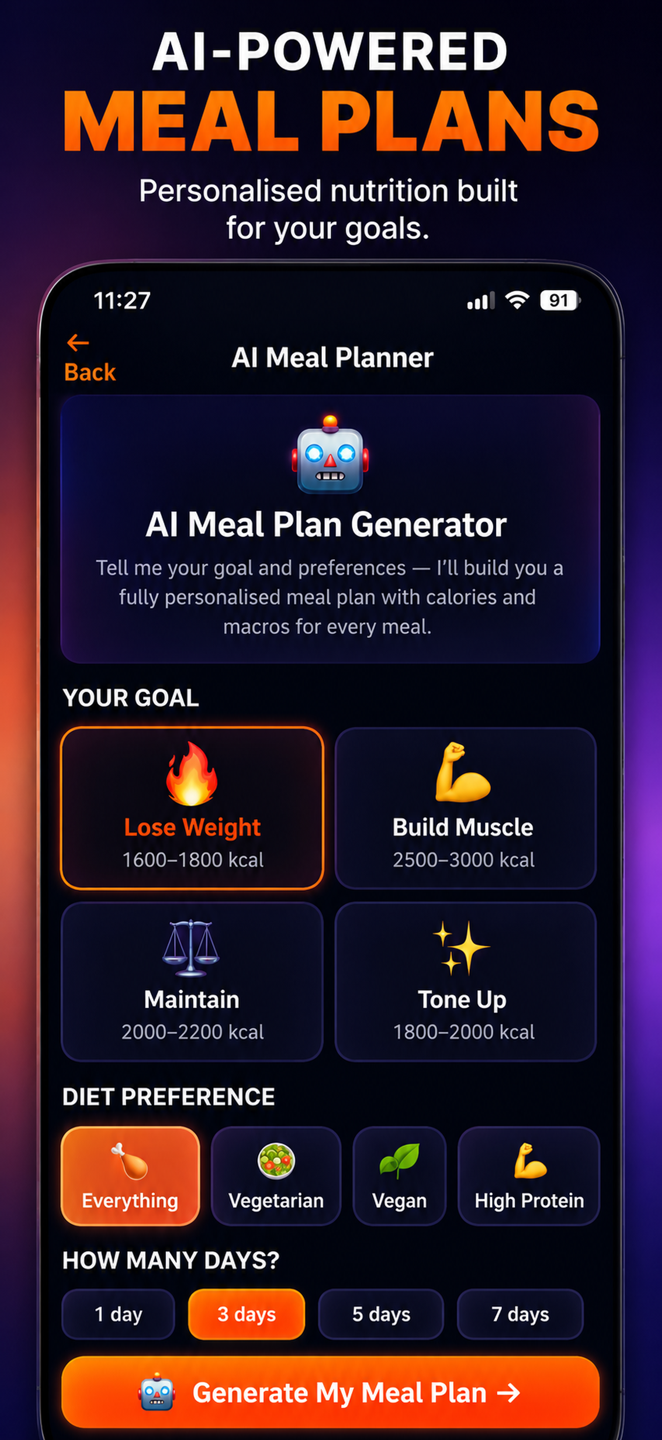 REVIVE Meal Plans